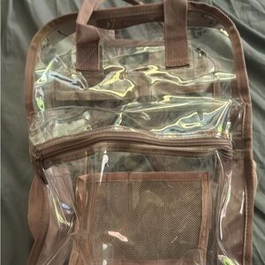 Transparent ash brown women’s  Backpack